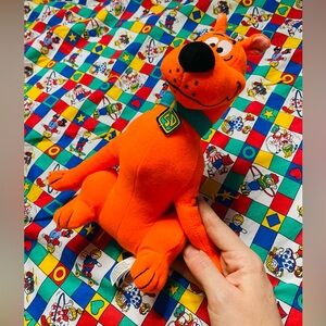 Neon orange scooby doo plush toy